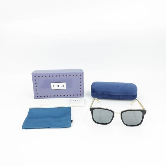 Gucci GG0563 Rectangular Frame Sunglasses Black Gray OS - Picture 5 of 16